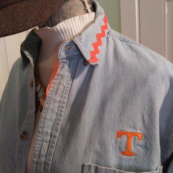 2397 Jeaniemade Size XL Cadre Upcycled Tennessee Vol's Tunic Jacket - Picture 3 of 5